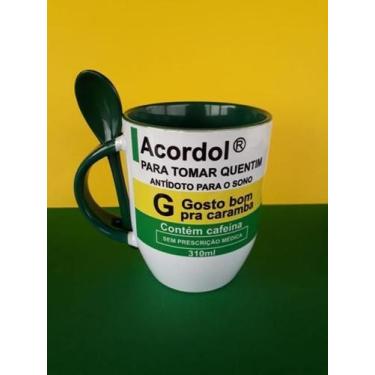 Imagem de Caneca Remédio- Acordol com Colher e Tampa 400ml - Criattivis
