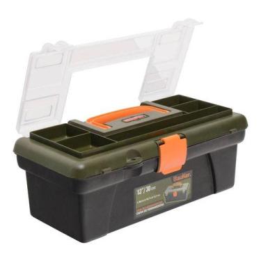 Imagem de Caixa Ferramentas Plástico Trava Metal 30x16x12cm Até 20kg - Bauker, P