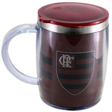 Imagem de Caneca Térmica Listrada Flamengo 450 Ml - Mileno, Flamengo, 450 ml