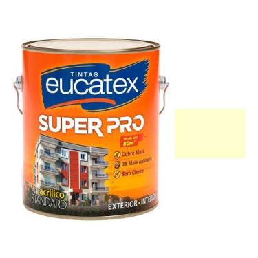 Imagem de Tinta Acrilica Marfim Semi Brilho Super Pro Eucatex 3,6lt