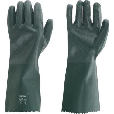 Imagem de Luva PVC Palma Áspera com Forro 36cm Pav0036 com 05 pares - Vonder