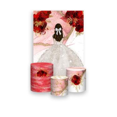 Imagem de Painel De Festa Vertical 1,50 x 2,20 + Trio De Capas Cilindro -  Princ