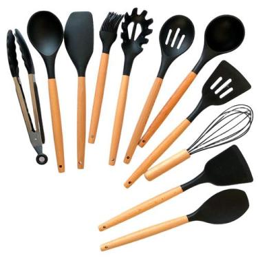 Imagem de Kit Escumadeiras De Cozinha Silicone Inox Premium Nf - BELLATOR