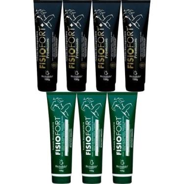 Imagem de Kit 4 Pomada Massageadora Fisiofort Premium 150g + 3 Pomada Massageado