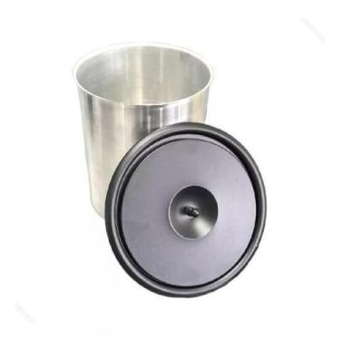 Imagem de Lixeira De Embutir 08 Litros Tampa Preta Inox Para Bancadas - Onixlimp