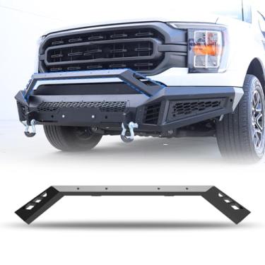 Imagem de I1MOTOR Peça de para-choque frontal Bull Bar, com painéis decorativos tipo Shark Gill, para Ford F150 2018-2023 (exclui Raptor), design de chapa metálica completa, preta