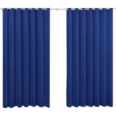 Imagem de Cortina Roma Em Microfibra Azul Royal 2,20x1,70m - Sofisticada Moda Ca