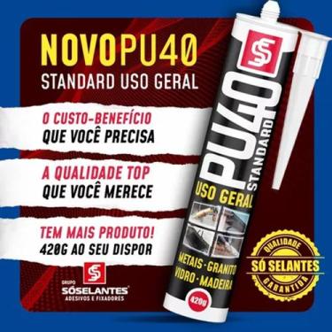 Imagem de Silicone Selante Pu40 Vedação Profissional Flex 420gr  - Só Selantes, 