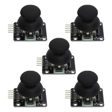 Imagem de SING F LTD 5 peças Joystick de botão de eixo duplo, joystick de controle, sensor de joystick, blocos de construção eletrônicos compatíveis com A/rduino compatível com PS2