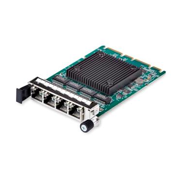 Imagem de StarTech.com Placa de rede de servidor RJ45 Gigabit OCP 3.0 de 4 portas com Intel I350, SFF 4C+/PCIe 3.0/PXE/VLAN, placa de rede Ethernet de 3 velocidades