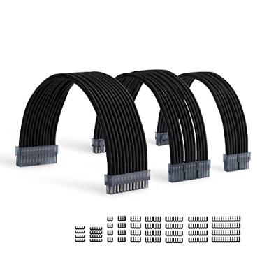 Imagem de Formulamod Kit de cabo de alimentação de extensão de manga 18AWG ATX 24P+ (2) EPS 8-P+(3) PCI-E8-P com pentes para PSU para placa-mãe/GPU