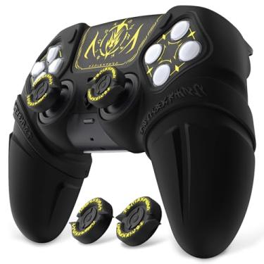 Imagem de PlayVital Runes Edition Silicone Cover Skin for ps5 Controller with Thumb Grips & Touchpad Skin & D-pad Area Sticker, Anti-slip Controller Grip Cover Compatible with ps5 Charging Dock- Black