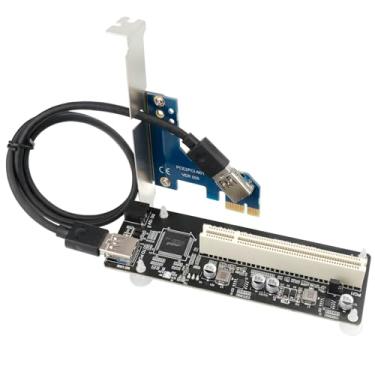 Imagem de Placa adaptador PCIe para PCI ASM1083 | Conversor PCI-E x1 para PCI de 32 bits para placas de captura de áudio/vídeo legadas | Windows XP/7/8/10 sem driver
