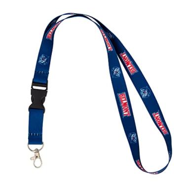 Imagem de Desert Cactus Belmont University Cordão Bruins para chaves de carro porta-crachá de identificação chaveiro destacável fivela de encaixe (azul), Multicor, tamanho �nico