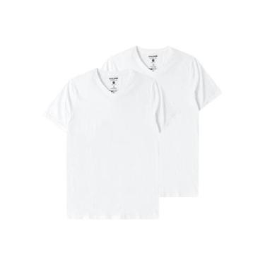 Imagem de Kit com 2 Camisetas Masculina Malwee 1000004422, Branco, GG