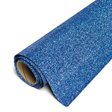 Imagem de Siser Glitter HTV Rolo de 28 x 5 m - Vinil de transferência de calor a ferro (azul verdadeiro)