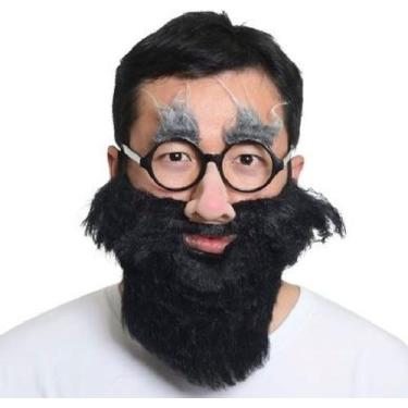 Imagem de Barba Preta Adulto - Sulamericana, UNICA, U