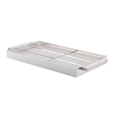 Imagem de Bandeja Retangular Poiesis Prata Fundo VIS Branco - St James