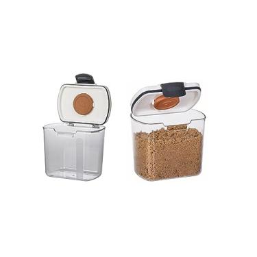 Imagem de Progressive International Prepworks Prokeeper Conjunto de Recipientes para Organização de Armazenamento de Cozinha de 2 Peças para Cozinha Transparente para Padeiros (Açúcar Mascavo 1,5 Quarto)