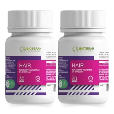 Imagem de HAIR 60 Cápsulas BIOTERAH Suplemento Alimentar Cabelos e Unhas Zinco e Vitaminas B6 e B7 Antioxidante