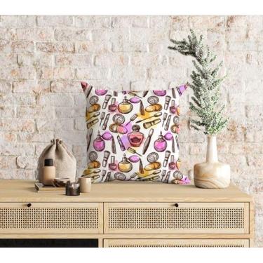 Imagem de Almofada com enchimento Maquiagem e Perfume Aquarela - Core Decore