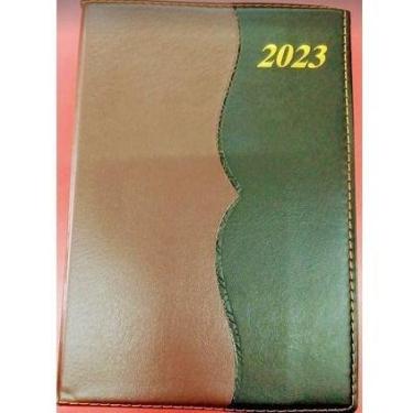 Imagem de Agenda 2023 material sintético Combinação Duas Cores - oem, Azul/Preto