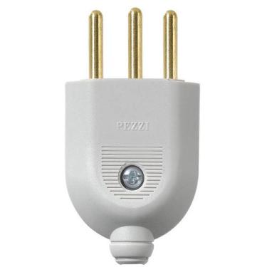 Imagem de Plugue Macho Tomada 3p Prensa Cabo 250v 20a Branco Pezzi