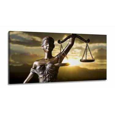 Imagem de Quadro decorativo Escritórios - Advocacia - em Tecido Canvas 130x60 - 