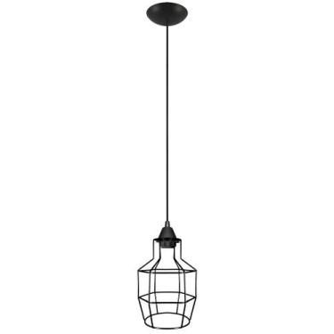 Imagem de Pendente Aramado Granada Preto Grande Sala Quarto cozinha - CM GLASS -