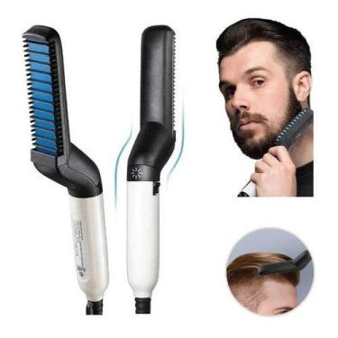 Imagem de Prancha Alisadora Escova Modeladora De Barba Cabelo Masculino - Rios S