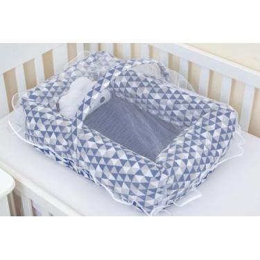 Imagem de Ninho Redutor Quadrado Com Mosquiteiro - Menino/Menina/ 3 PEÇAS - LALU