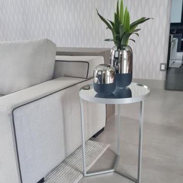 Imagem de Mesa Lateral com Espelho - Mesinha de Apoio 60 x 45 cm + Cores - BELI 