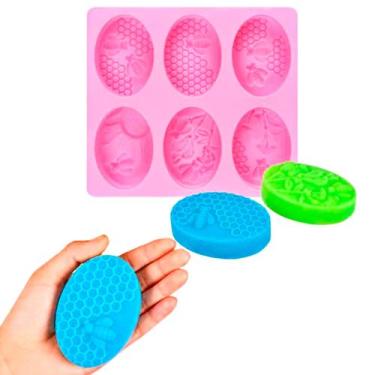Imagem de Molde Forma Silicone Sabonete 6 Cavidades Saboaria Sabão - Things Nerd