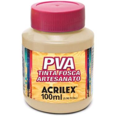 Imagem de Tinta PVA Fosca para Artesanato 100ML COR Areia Pacote com 06 - Acrile