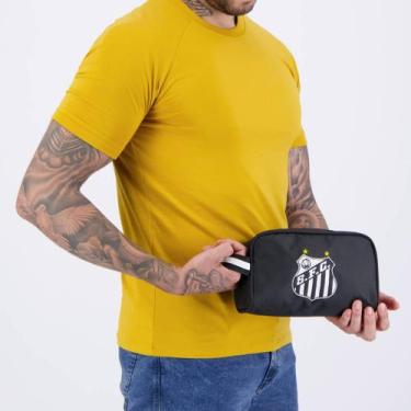 Imagem de Necessaire Santos Nylon Preta - Jc Bandeiras, Único