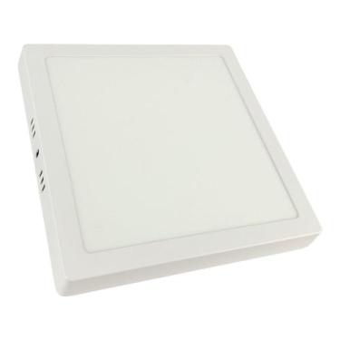 Imagem de Kit 2 Luminária Plafon Led Shine 18w 6500k Sobrepor Branca Quadrada 22