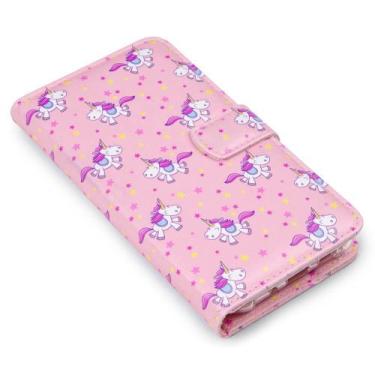 Imagem de Capa carteira estampada unicornio uniduni e211 para samsung a7 2018 a7