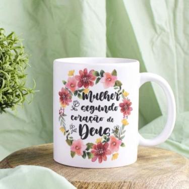 Imagem de Caneca Porcelana Mulher Segundo Coração de Deus Est. Evangelica2.6 - R