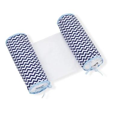 Imagem de Almofada Rolinho Segura Bebe - ZIG ZAG AZUL - CLICK TUDO