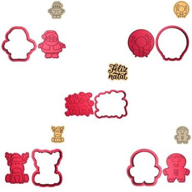 Imagem de Kit 5 Cortadores Natal Guirlanda Noel Gingerbread Alce - DOCE IMPRESSO