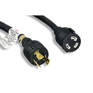 Imagem de Cablelera Cabo de extensão de energia resistente NEMA L5-30P para NEMA L5-30R, 3 metros, 10AWG, 30A, 125V (ZADA50AAX-10)