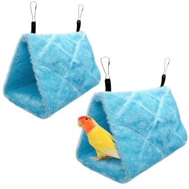 Imagem de Tfwadx Ninho de Pendurar para Barraca de Pelúcia Quente para Cabana Aconchegante, Cama de Dormir, Caverna Escondida para Eclectus Parakeet Cockatiels Cockatoo Lovebird
