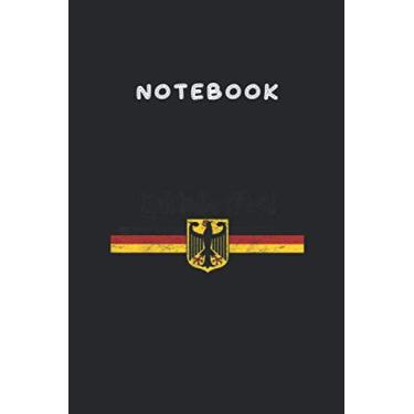 Imagem de Notebook: Oktoberfest Men Women Vintage German Coat Of Arms Flag6"x9" Lined Pages Notebook White Paper Blank Journal with Black Cover 111 pages for Kids or Men and Women Papa
