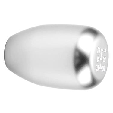 Imagem de CARRO 5 VELOCIDADES MANUAL DE MUDANÇA DE ENGRENAGEM BOTÃO SHIFTER STICK UNIVERSAL METAL COR BRILHANTE 3 ADAPTADORES (Prata)