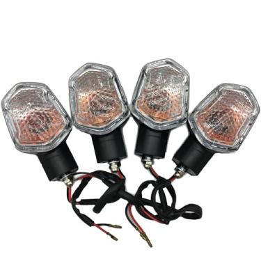 Imagem de SPNUVR 4 peças de luz de seta de motocicleta dianteira ou traseira adequada para Honda MSX125 M3 DAX Zoomer-X ZUMA 110C motocicleta macaco pequeno (transparente)