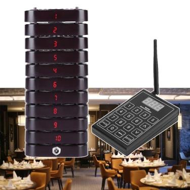 Imagem de Pager Sem Fio Para Restaurante, Alcance De Transmissão De 1000 M,15 Horas Em Standby,3 Modos De Prompt,Alcance De Transmissão De 1000 M Para Restaurante, Bar, Café