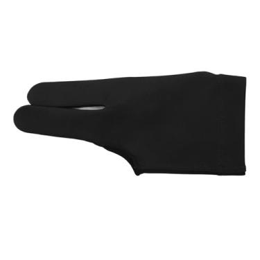 Imagem de Luva de Piscina Mão Esquerda, Luva de Piscina Unissex Masculino Feminino Fibra de Poliuretano Três Dedos Luvas de Piscina Tamanho Médio para Atiradores de Bilhar (Preto)