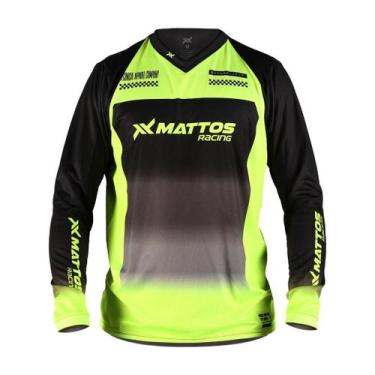 Imagem de Camisa para Motocross Mattos Racing Creation Amarelo Fluor, G, Amarelo