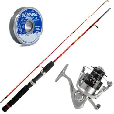 Imagem de Kit Vara 1,35m + Molinete Arena 2000 Marine Sports + Linha