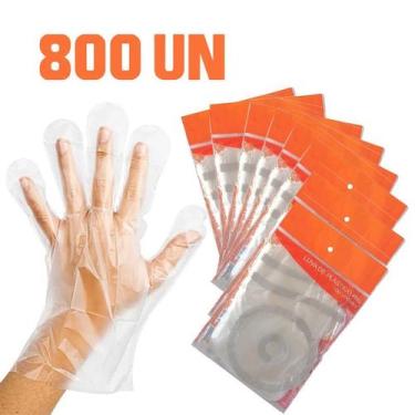 Imagem de Luva Plástica Descartável Cuidado Pessoal Limpeza 800Un - Fuxing